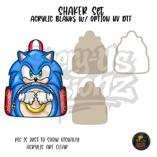 Speedy Blue Hedgehog Pack shaker set acrylic blanks