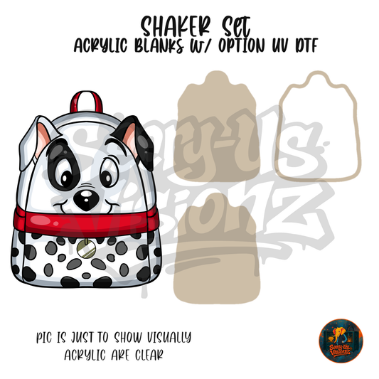 Spotted Puppy Backpack shaker set acrylic blanks