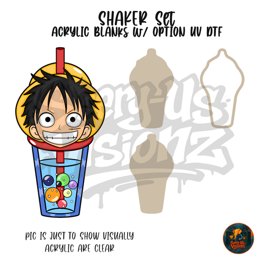 Straw Hat Adventure Cup shaker set acrylic blanks
