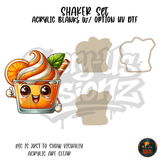 Orange Cream Cutie shaker set acrylic blanks