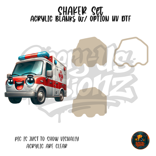 Ambulance Ride shaker set acrylic blanks