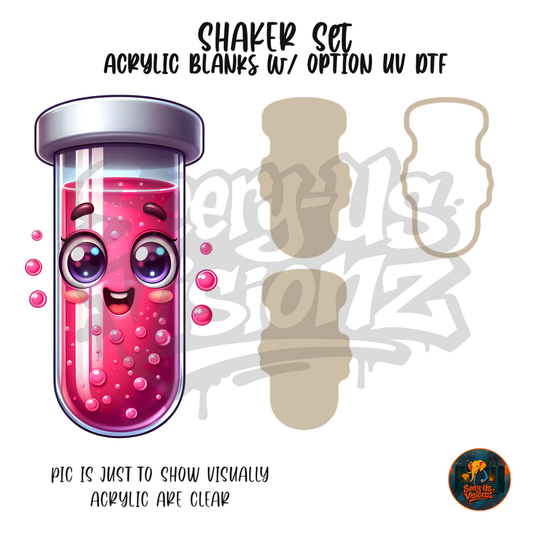 Pink Test Tube shaker set acrylic blanks