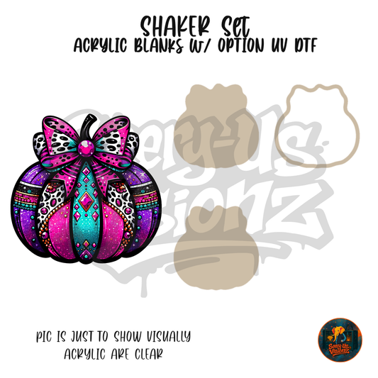 Leopard Band Pumpkin shaker set acrylic blanks