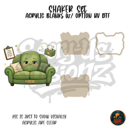 Therapy Couch Cutie shaker set acrylic blanks