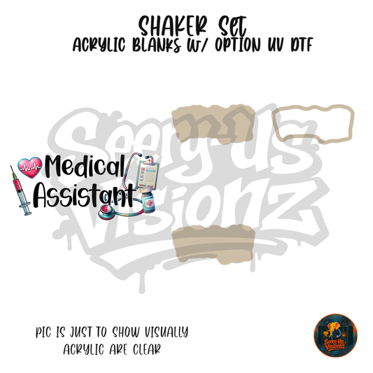 Medical Assistant Clipboard shaker set acrylic blanks