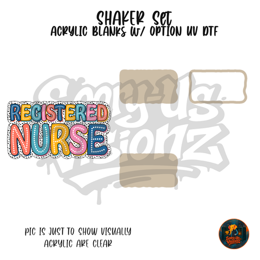 Registered Nurse Letters shaker set acrylic blanks