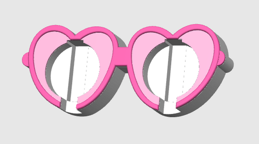 Heart Glasses - Badge Reel Holder
