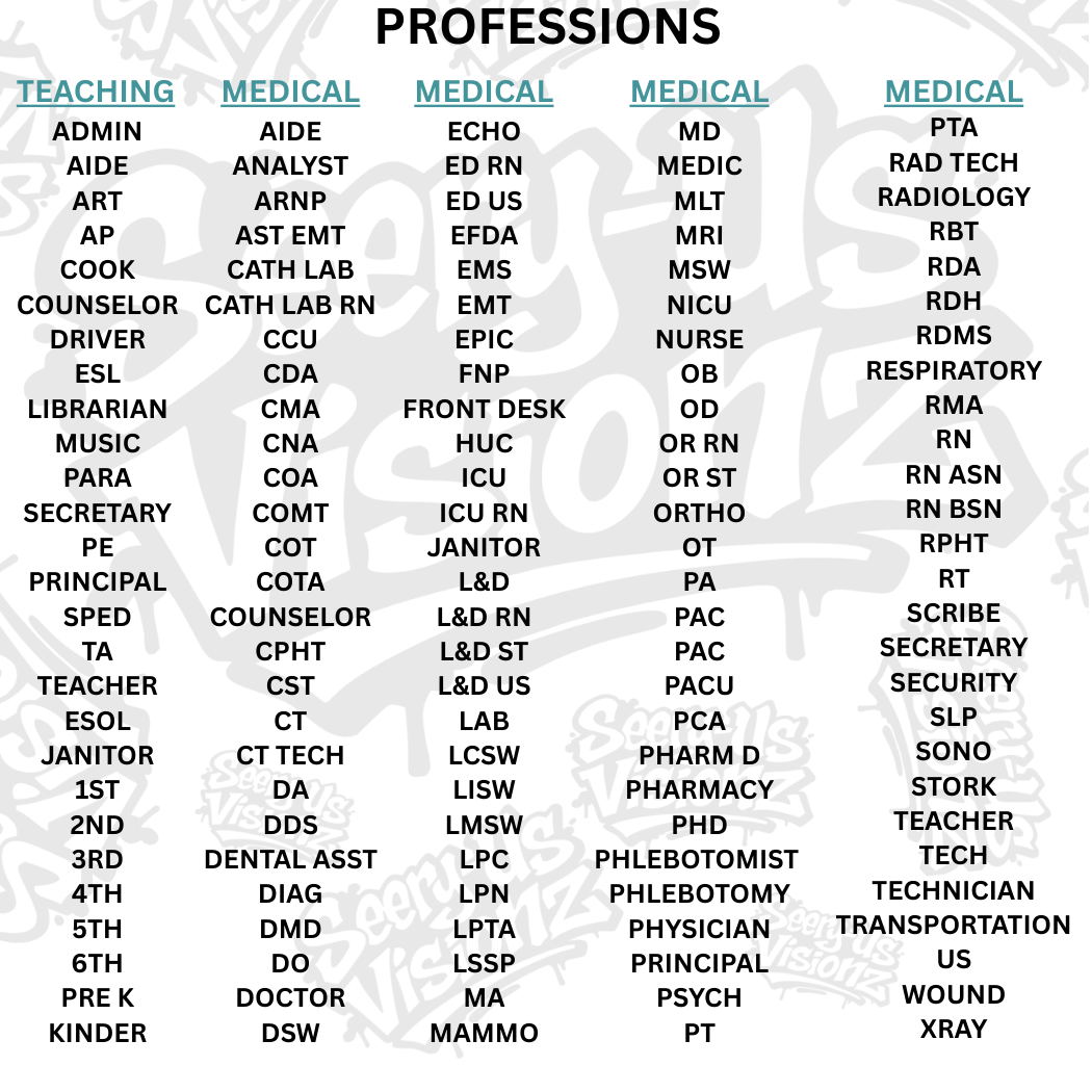 Horizontal Badge Buddy 1 w / Title (Acrylic 3.1" x 3.4") Choose Title