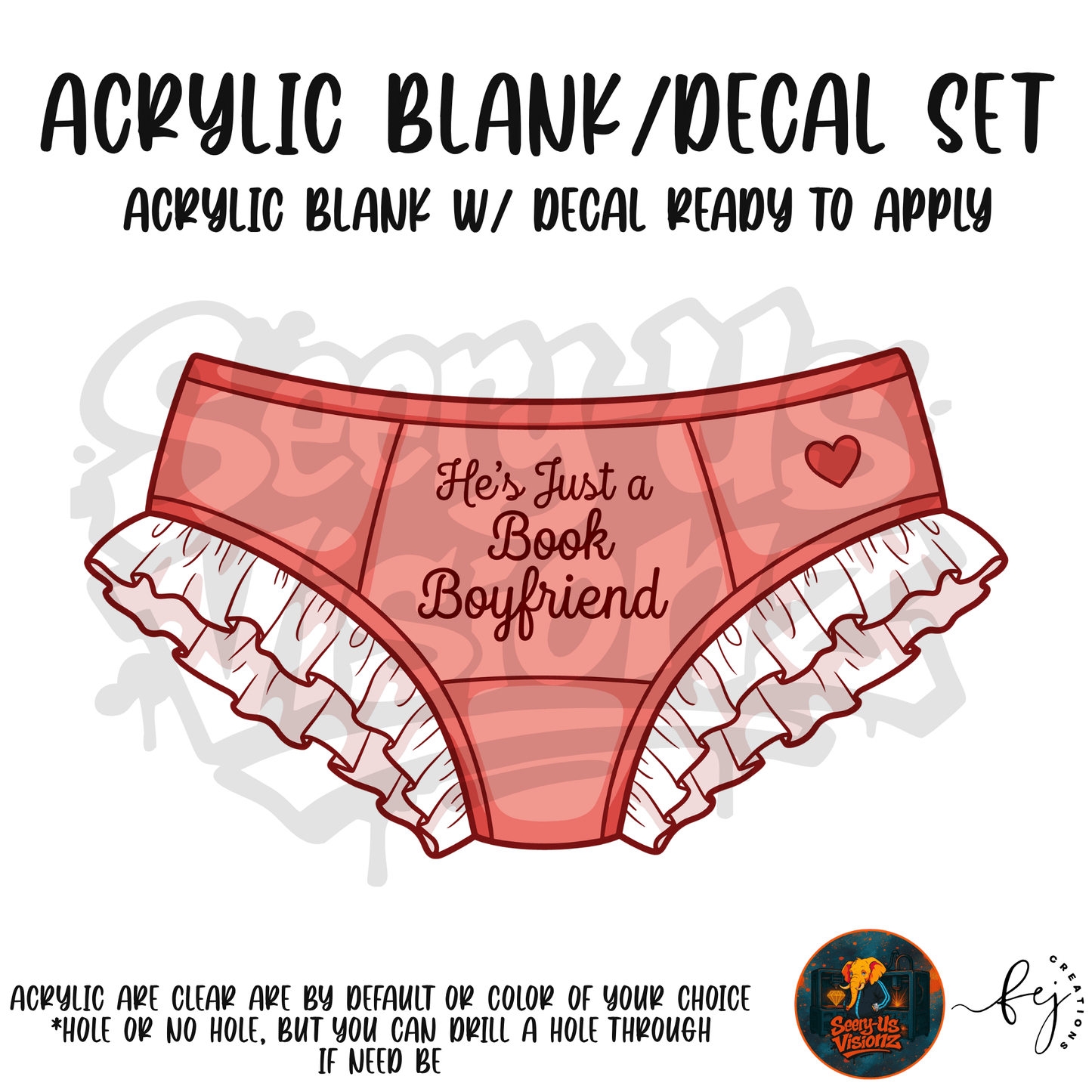 Read Good Girl Panties adult themed acrylic blank with hole for crafting, novelty and 21+ gifts