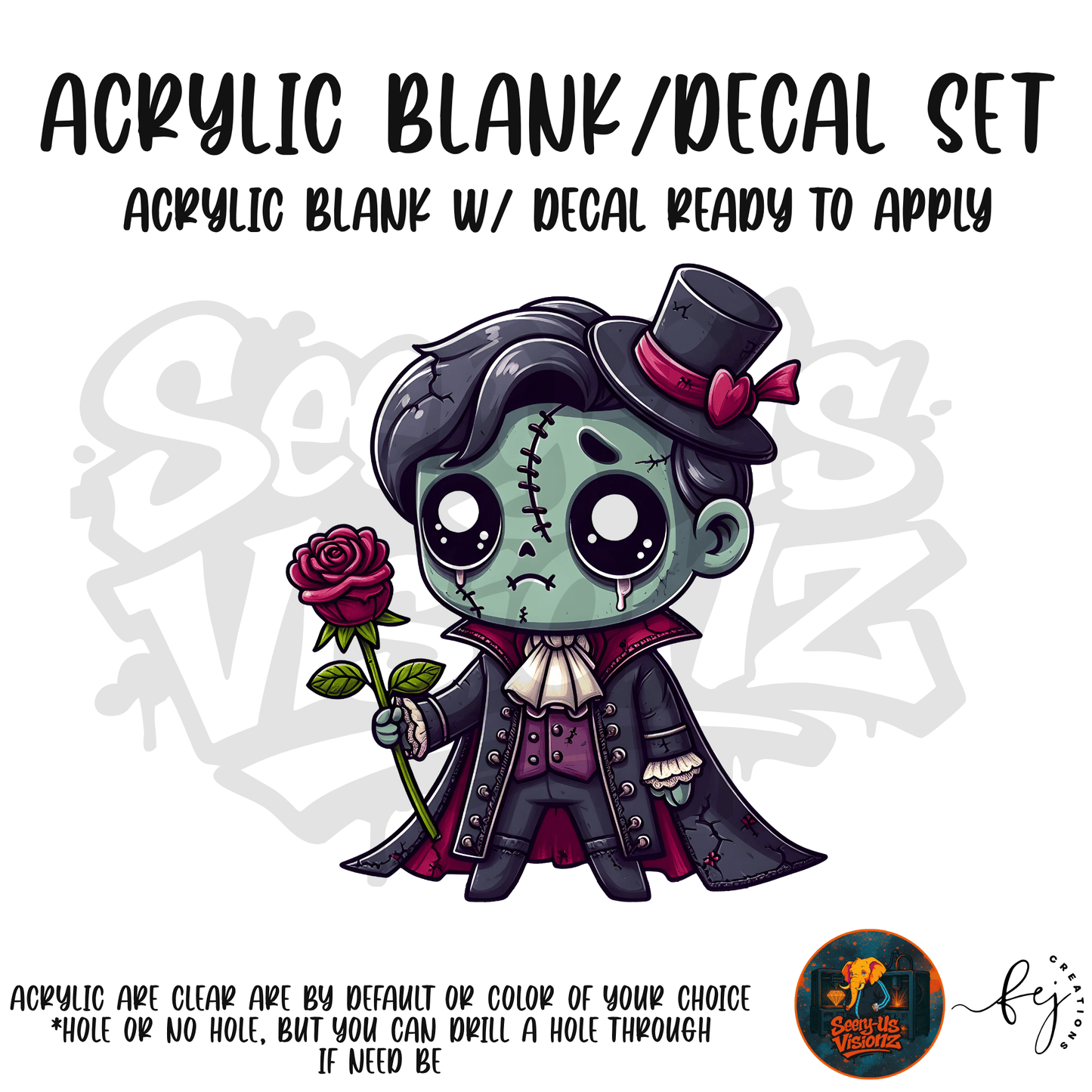 Tux Boy Zombie Acrylic & Decal Kit
