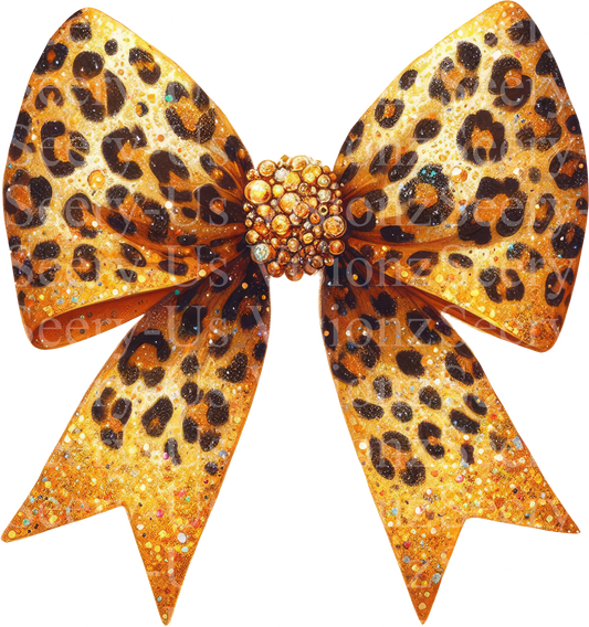 Cheetah Bow #10  w/ ~2" Acrylic Blank