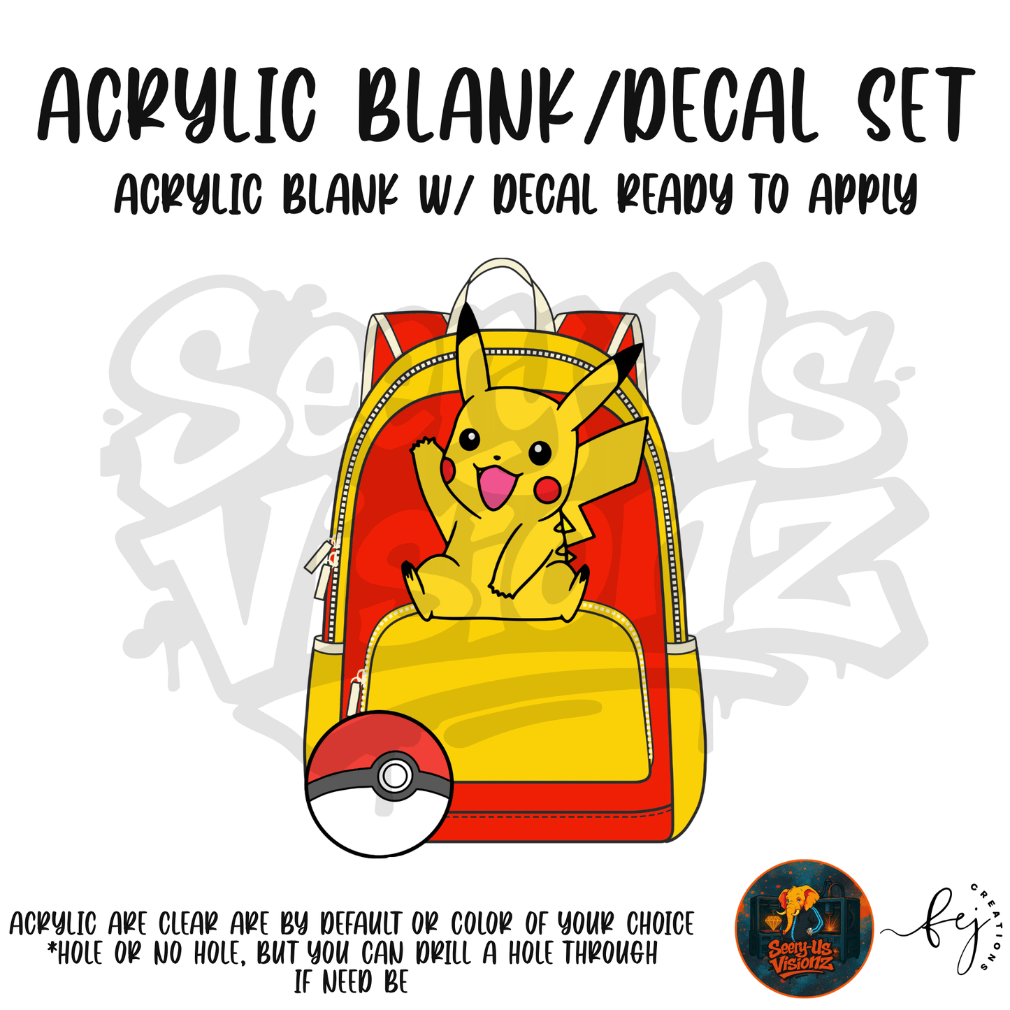 Electric Buddy Backpack Acrylic & Decal Kit