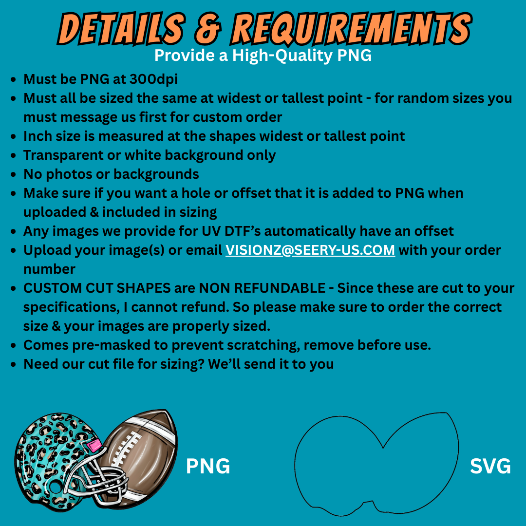 Your Own Custom Acrylics- 1.5" Cut Wholesheet ~77 Blanks