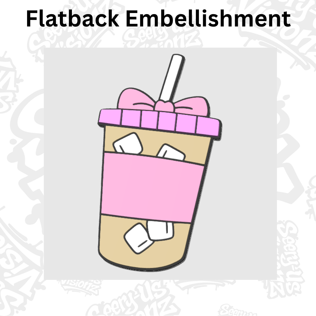 Iced Coffee Cup - Embellishment Flatback Charm