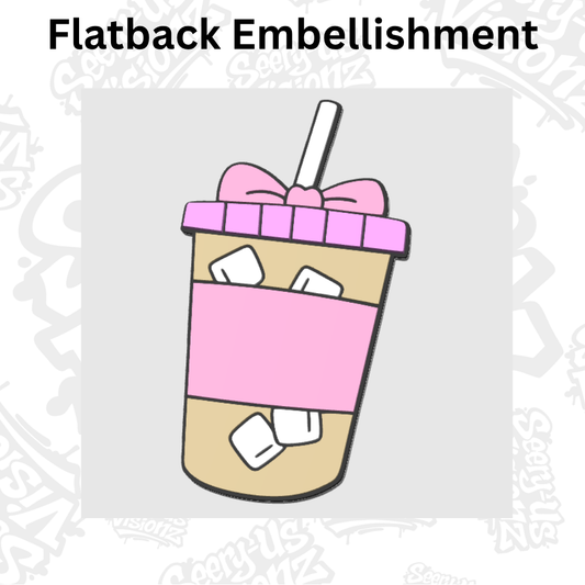 Iced Coffee Cup - Embellishment Flatback Charm