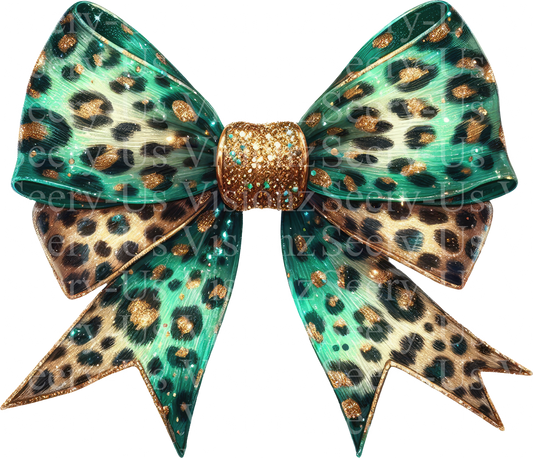 Cheetah Bow #12  w/ ~2" Acrylic Blank