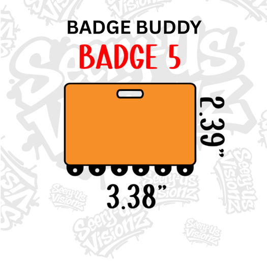 Horizontal Badge Buddy 5 w/ Pin Holes