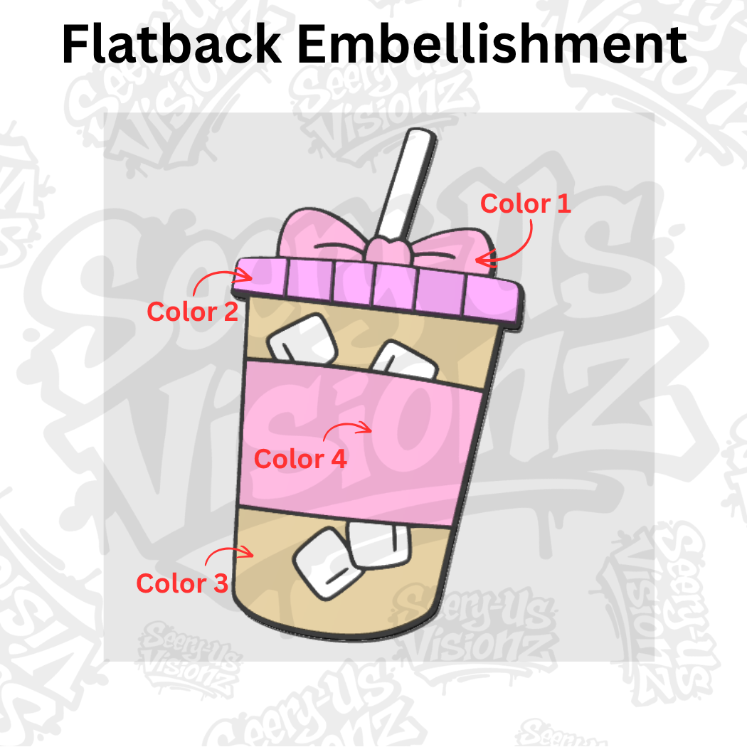 Iced Coffee Cup - Embellishment Flatback Charm