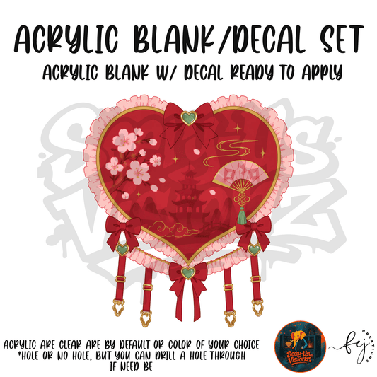 Red Heart Acrylic & Decal Kit