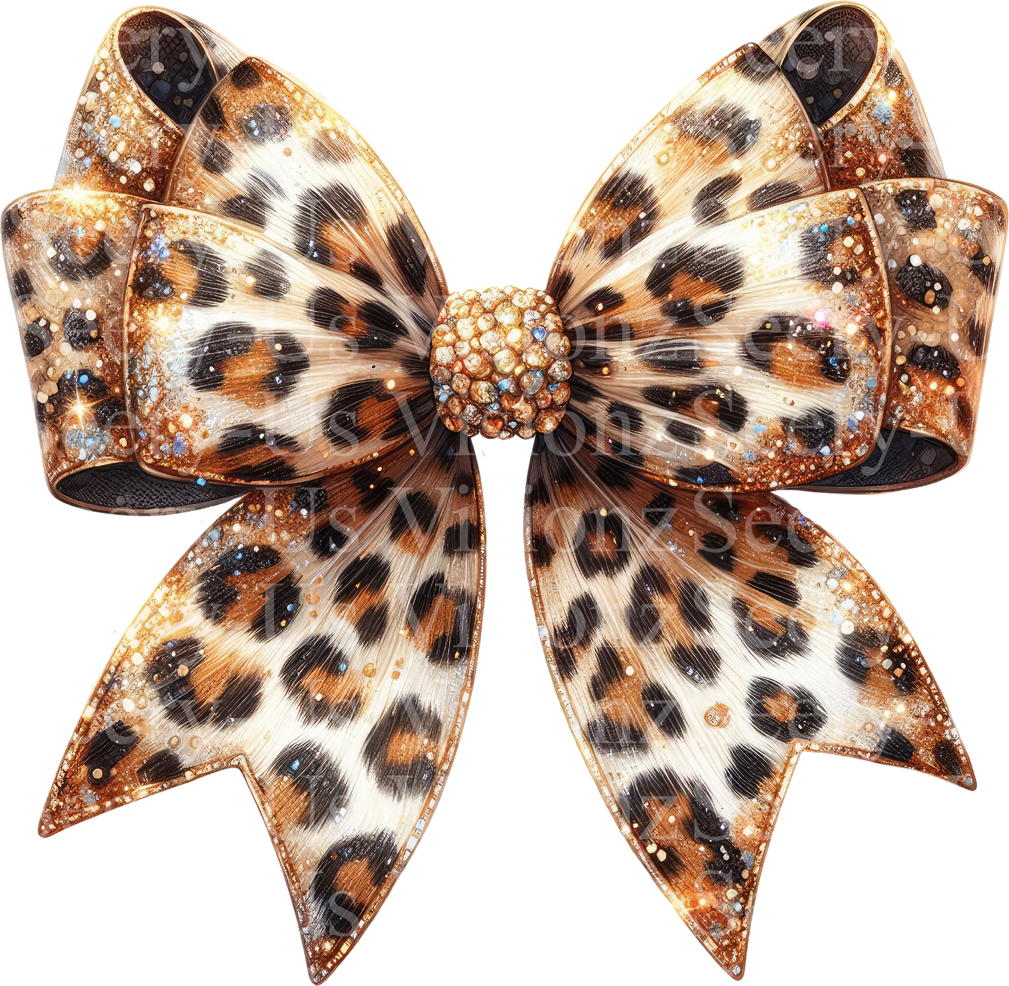 Cheetah Bow #14  w/ ~2" Acrylic Blank