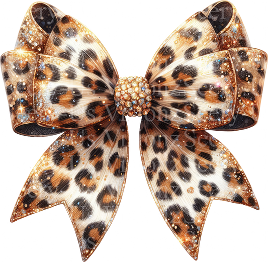 Cheetah Bow #14  w/ ~2" Acrylic Blank