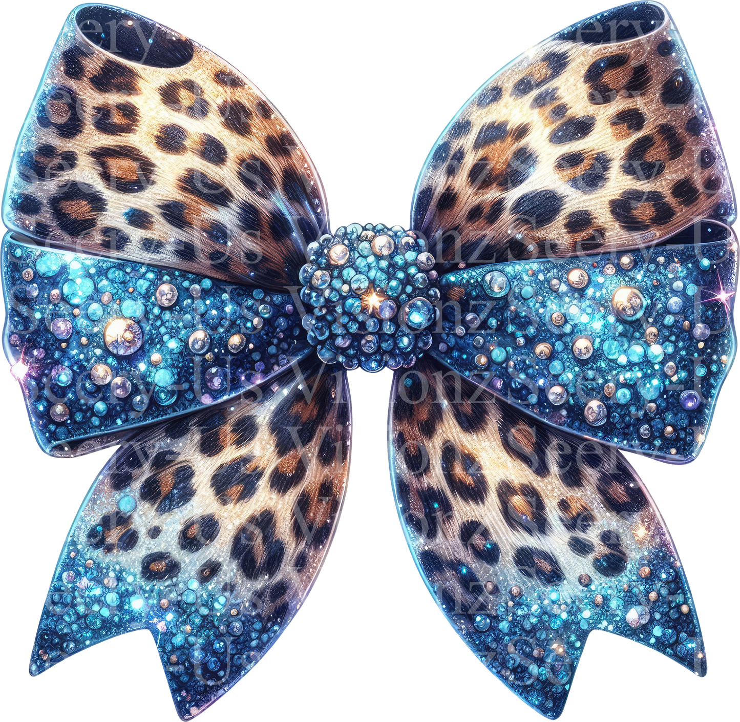Cheetah Bow #15  w/ ~2" Acrylic Blank