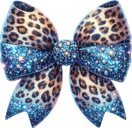 Cheetah Bow #15  w/ ~2" Acrylic Blank