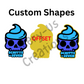 5- Pack Custom Acrylic Blanks - Your Own Custom Shape for Keychains, Bag Charms, Badge Reel; Cast Acrylic use for Sublimation, UV Resin, Epoxy, Vinyl, Waterslide