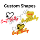5- Pack Custom Acrylic Blanks - Your Own Custom Shape for Keychains, Bag Charms, Badge Reel; Cast Acrylic use for Sublimation, UV Resin, Epoxy, Vinyl, Waterslide