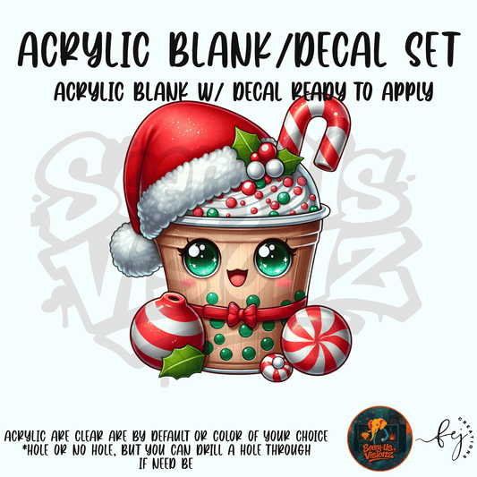 Holiday Cocoa Cup Acrylic & Decal Kit