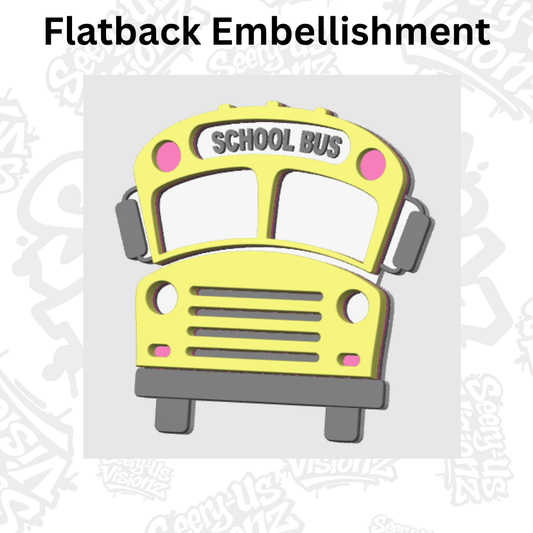School Bus - Embellishment Flatback Charm