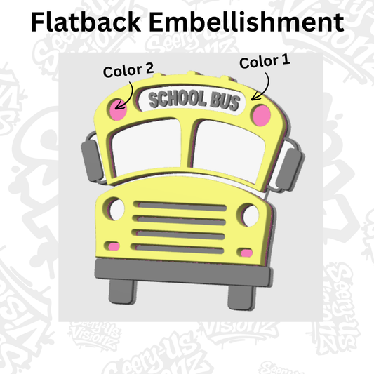 School Bus - Embellishment Flatback Charm
