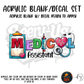 Medical Assistant Clipboard #2 Acrylic & Decal Kit