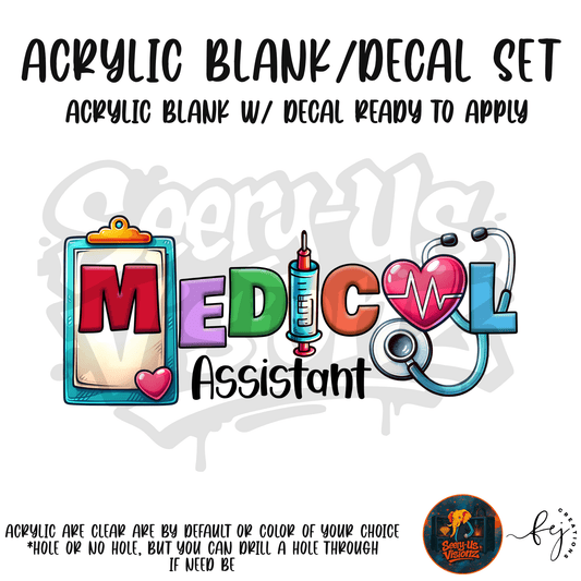 Medical Assistant Clipboard #2 Acrylic & Decal Kit
