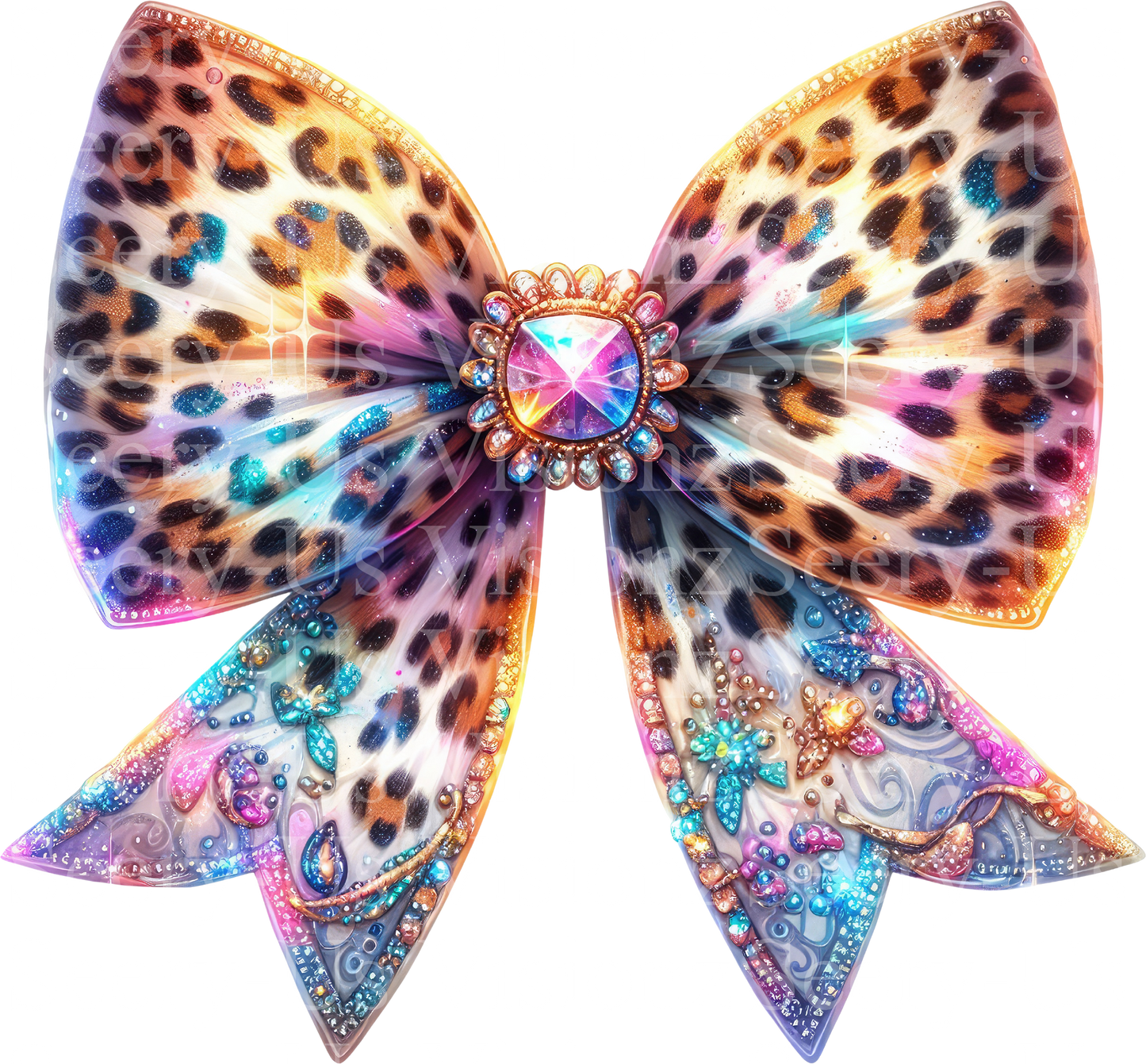 Cheetah Bow #22  w/ ~2" Acrylic Blank