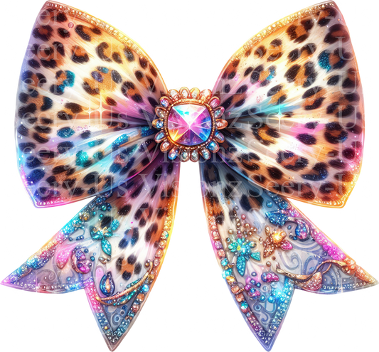 Cheetah Bow #22  w/ ~2" Acrylic Blank