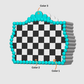 Checkered Turquoise Pen Holder