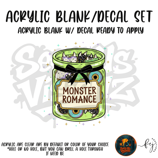 Monster Romance Jar Acrylic & Decal Kit
