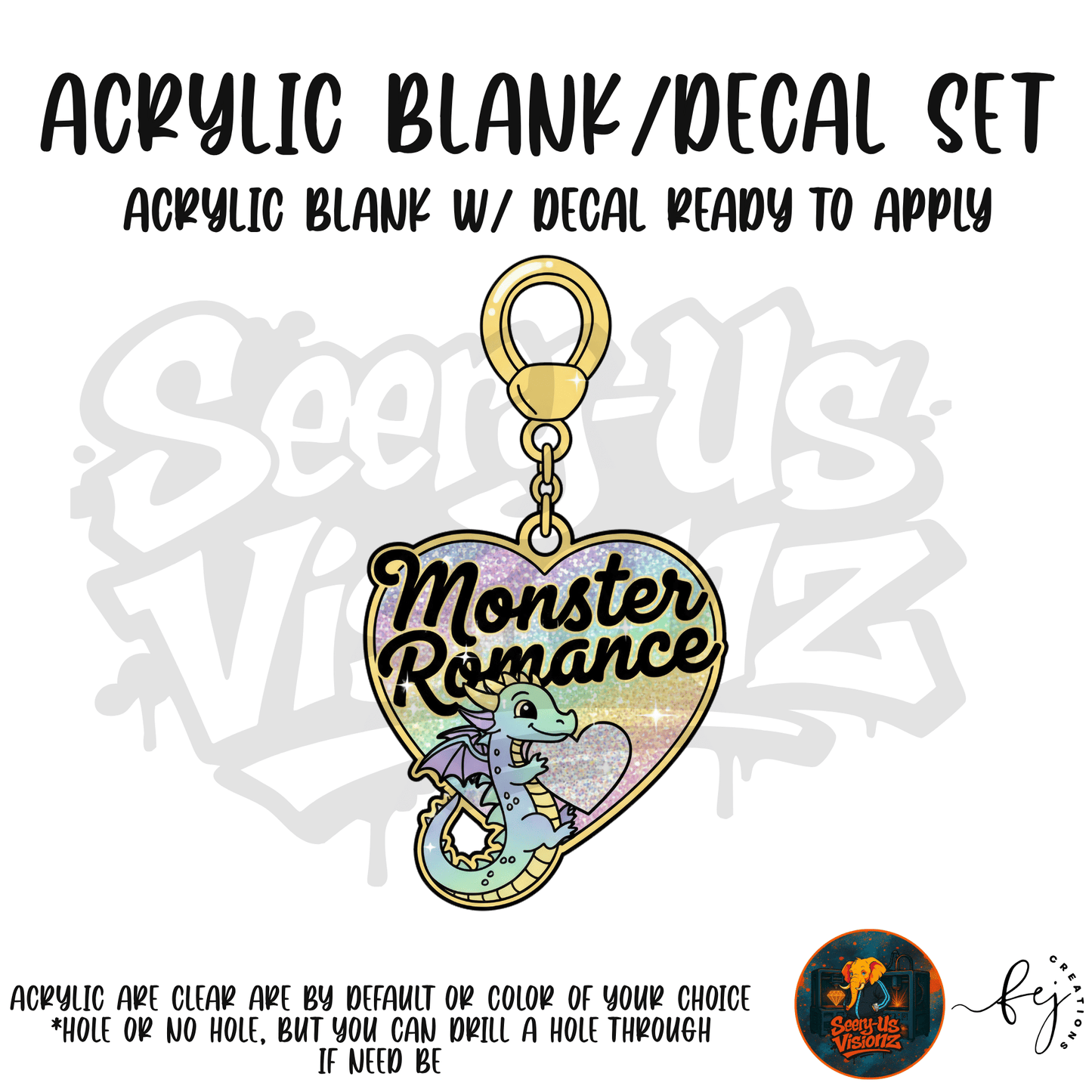 Monster Romance Charm Acrylic & Decal Kit