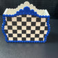 Checkered Turquoise Pen Holder