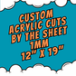 Acrylic By The Sheet - 1MM - TESTING