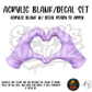 Medical Gloves Light Purple Acrylic & Decal Kit