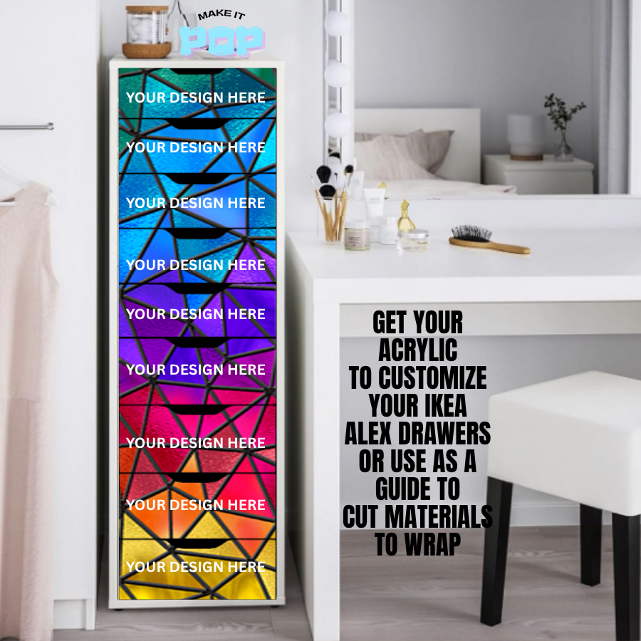 Acrylic Drawer Front Covers for IKEA Alex Tall Units – Seery-Us Visionz