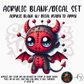 Red Voodoo Doll Acrylic & Decal Kit