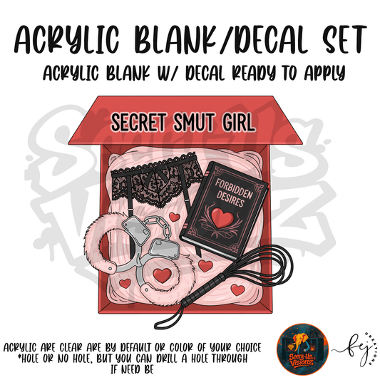 Secret Smut Girl Acrylic & Decal Kit