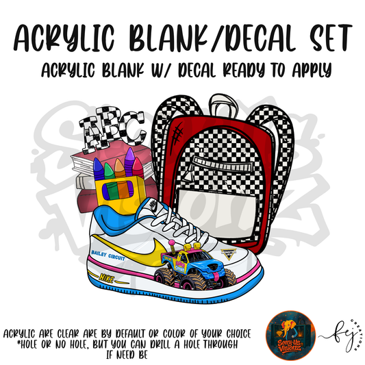 Sneaker & Backpack 2 Acrylic & Decal Kit