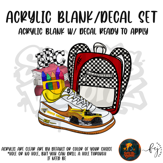 Sneaker & Backpack 6 Acrylic & Decal Kit