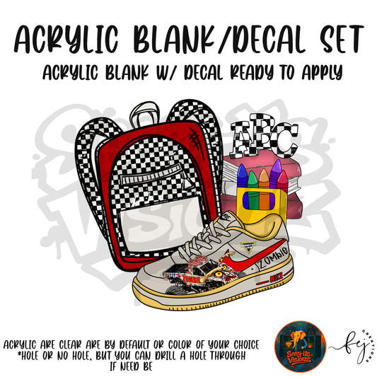Sneaker & Backpack 12 Acrylic & Decal Kit