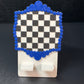 Checkered Turquoise Phone Holder