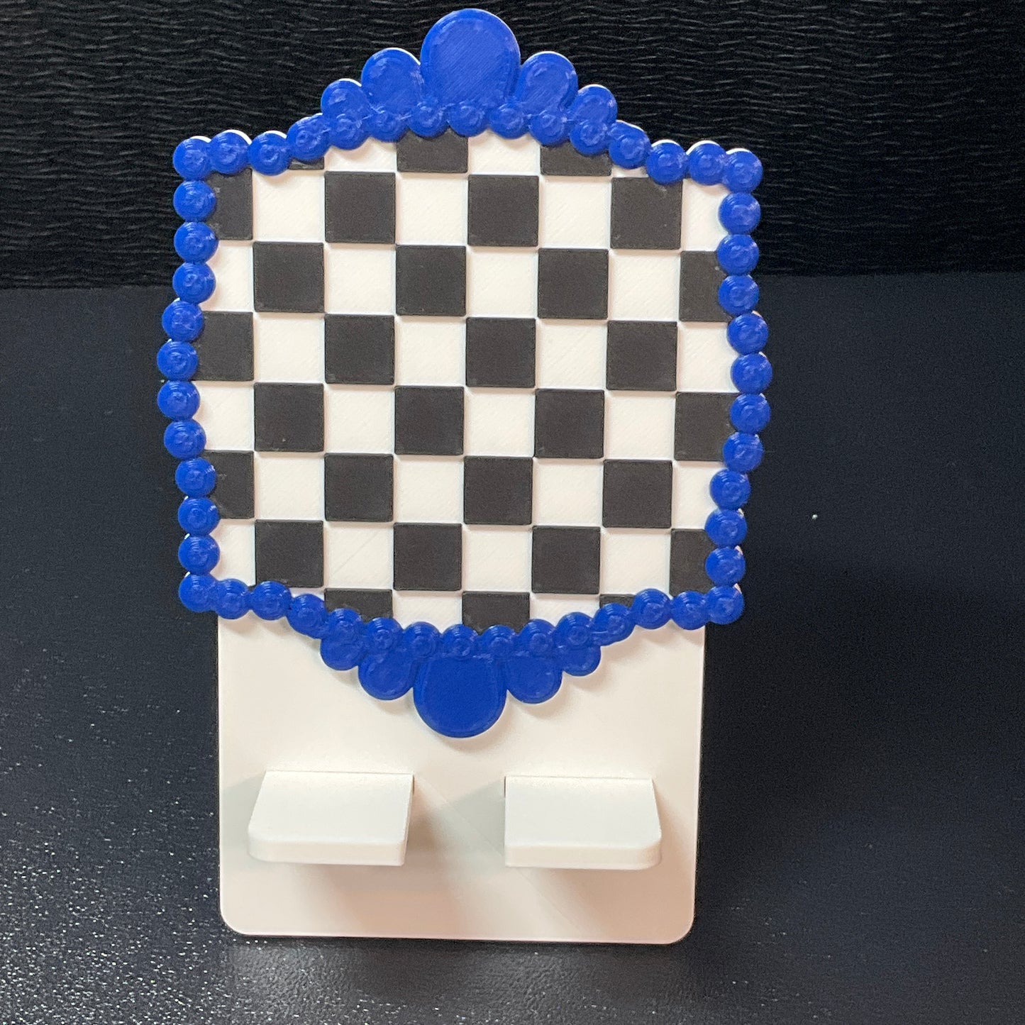 Checkered Turquoise Phone Holder